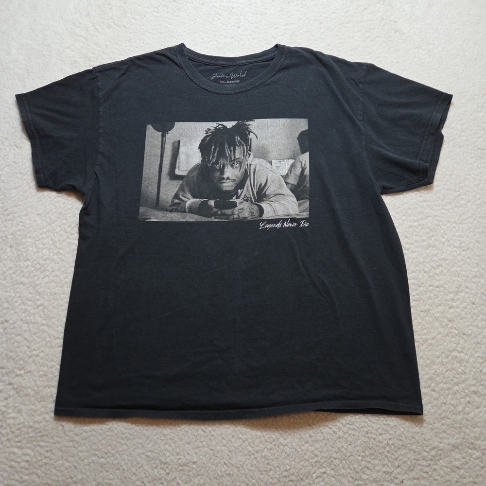 Juice World Legends Never Die Graphic T-Shirt Mens XL Black Cotton Graphic